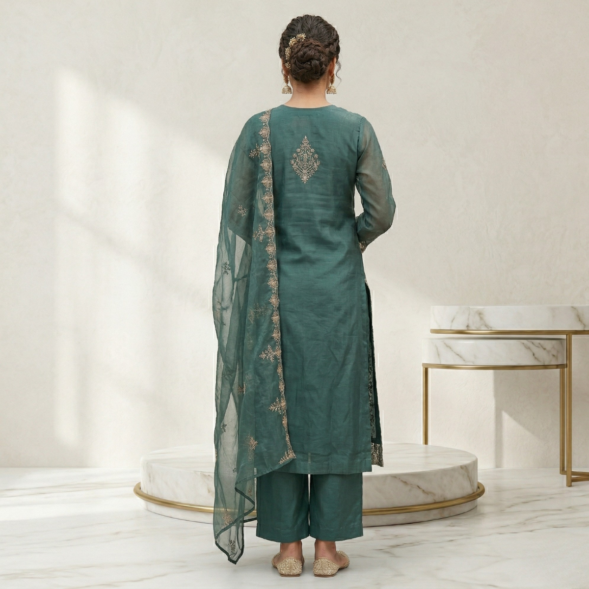 Women's Pack of 3 Pure Cotton Kurtas Pant Set & Dupatta |C-028