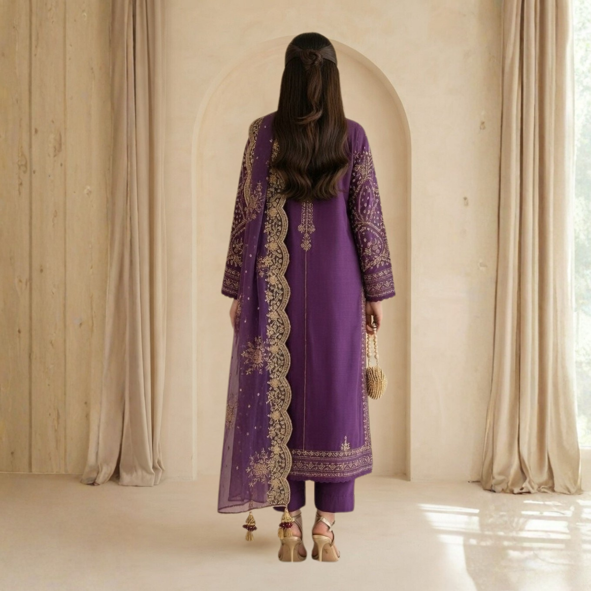 Women's Pack of 3 Pure Cotton Kurtas Pant Set & Dupatta |C-029