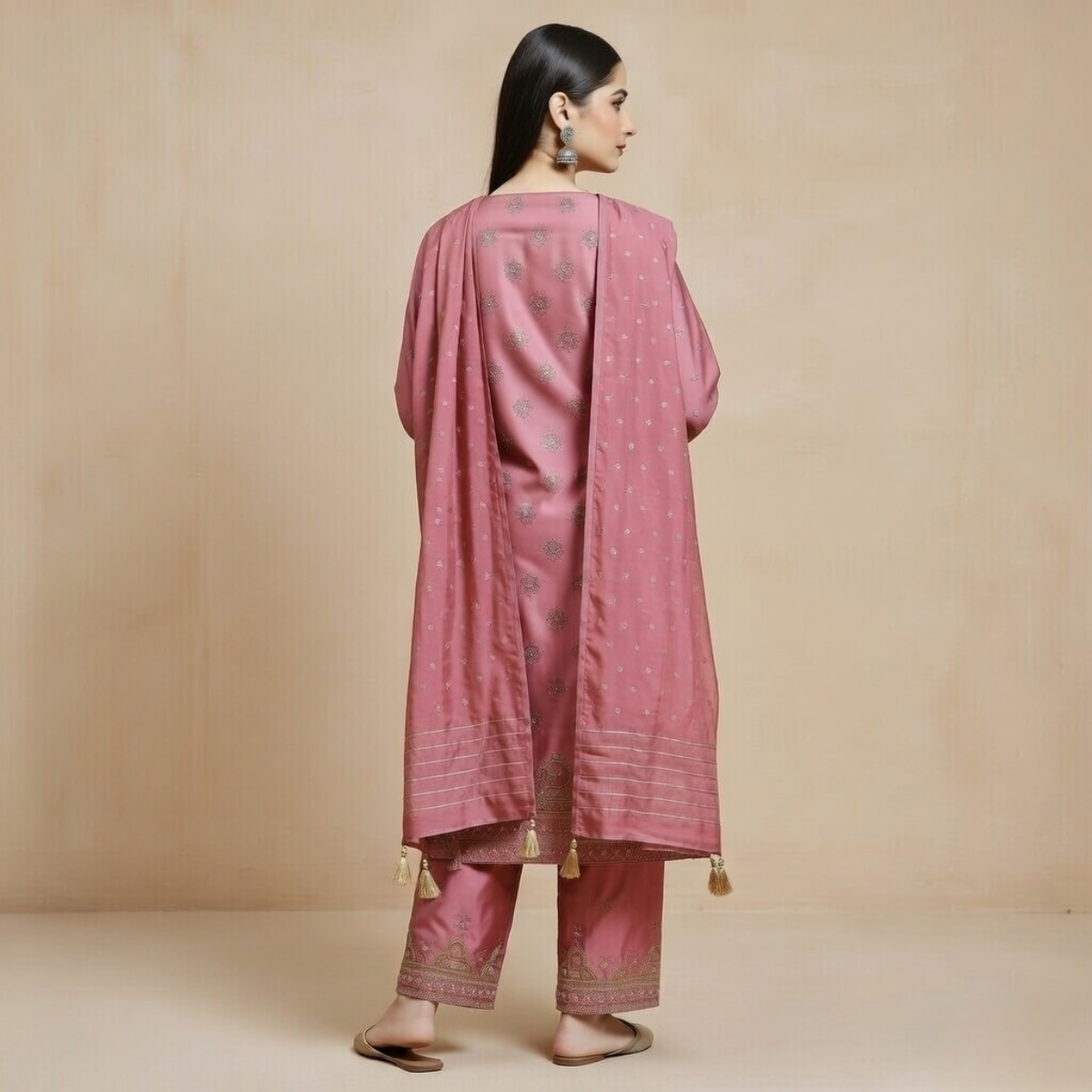 Women's Pack of 3 Pure Cotton Kurtis with Pant & Dupatta |C-015