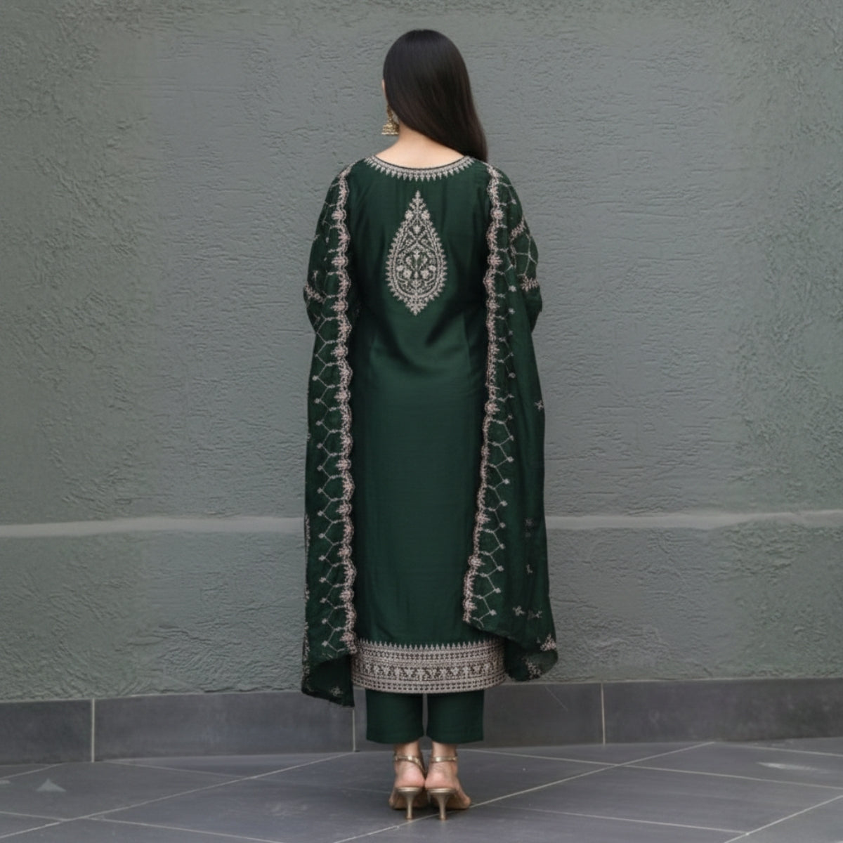 Pack of 2 Premium Cotton Kurtis with Pant & Dupatta – Casual Ethnic | C-06