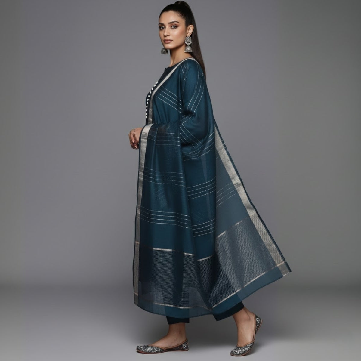 Women's Pack of 3 Pure Cotton Kurtis with Pant & Dupatta |C-014