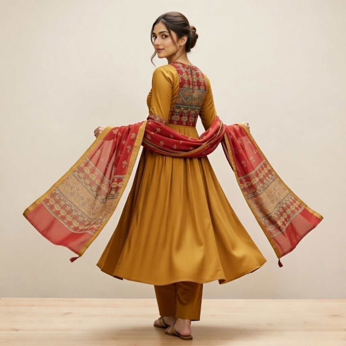 Women's Pack of 3 Pure Cotton Kurtis with Pant & Dupatta |C-017