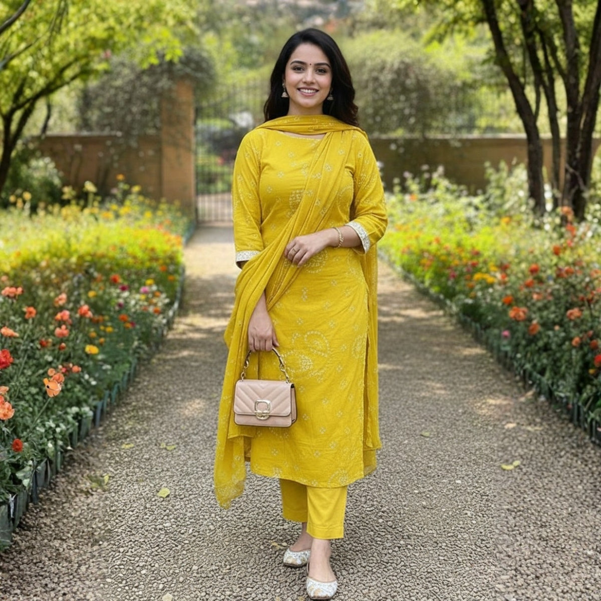 Pack of 2 Premium Cotton Kurtis with Pant & Dupatta – Casual Ethnic | C-04