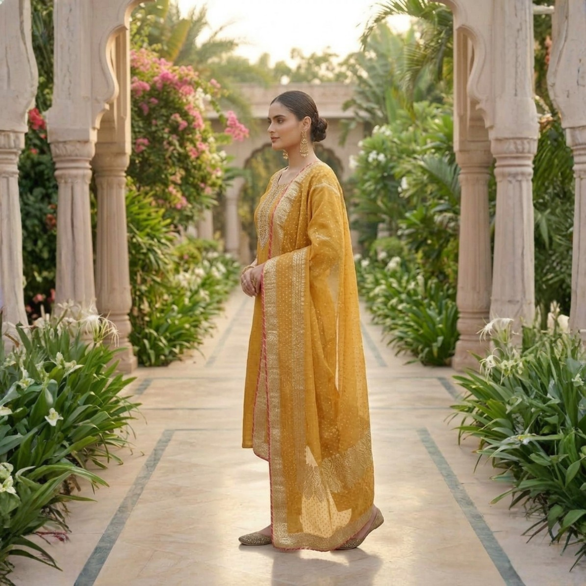 Women's Pack of 3 Pure Cotton Kurtas Pant Set & Dupatta |C-025