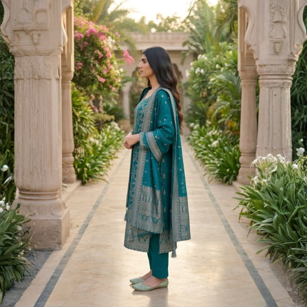 Women's Pack of 3 Pure Cotton Kurtas Pant Set & Dupatta |C-025