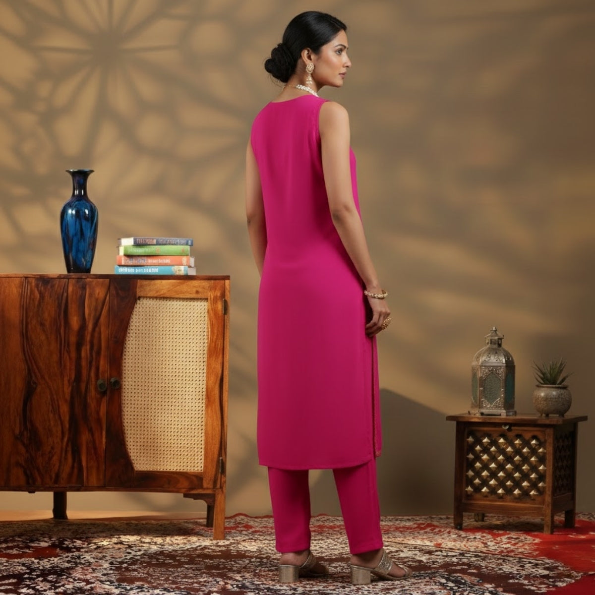 Women's Pack of 3 Pure Cotton Kurtis with Pant & Dupatta |C-016