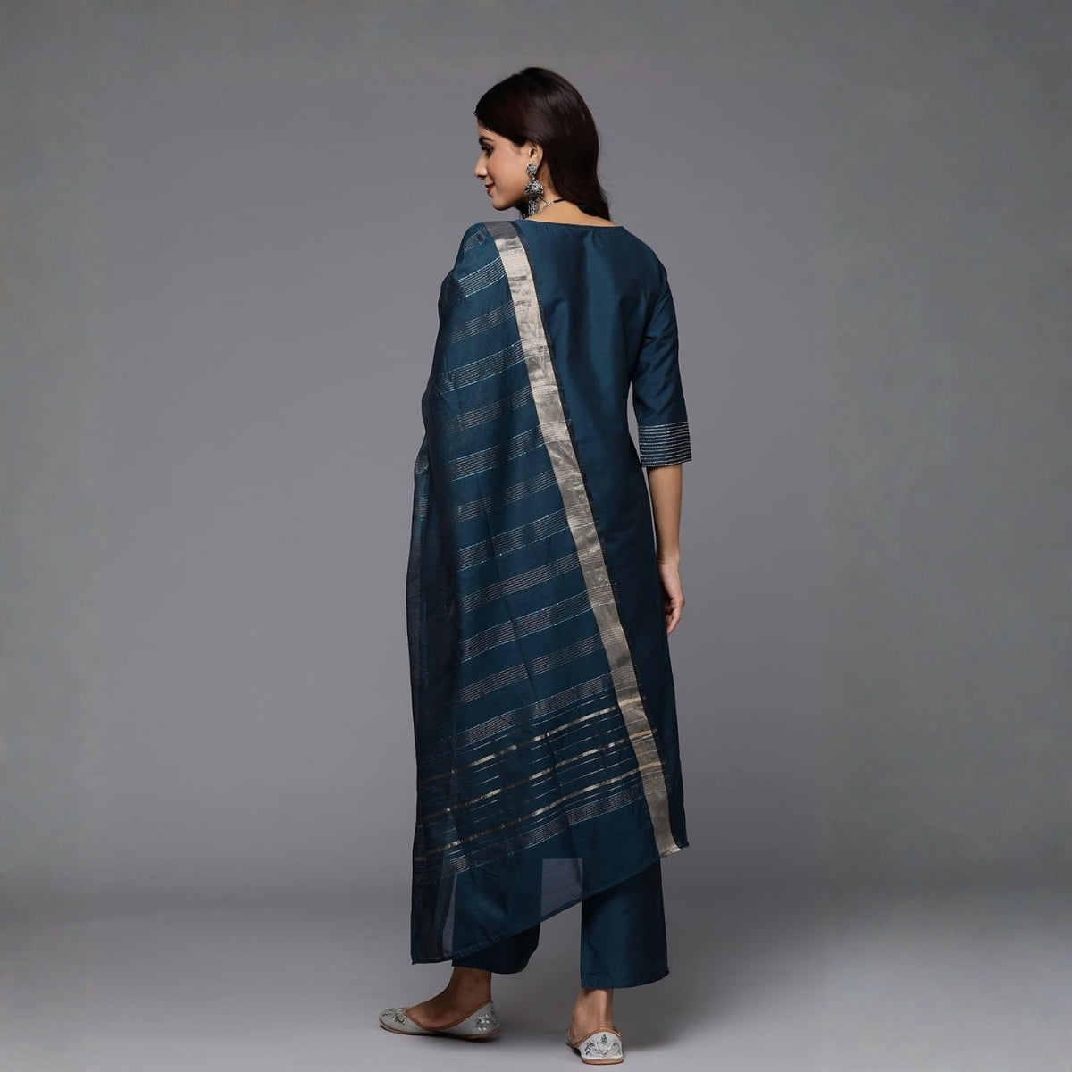Pack of 2 Premium Cotton Kurtis with Pant & Dupatta – Casual Ethnic| C-15