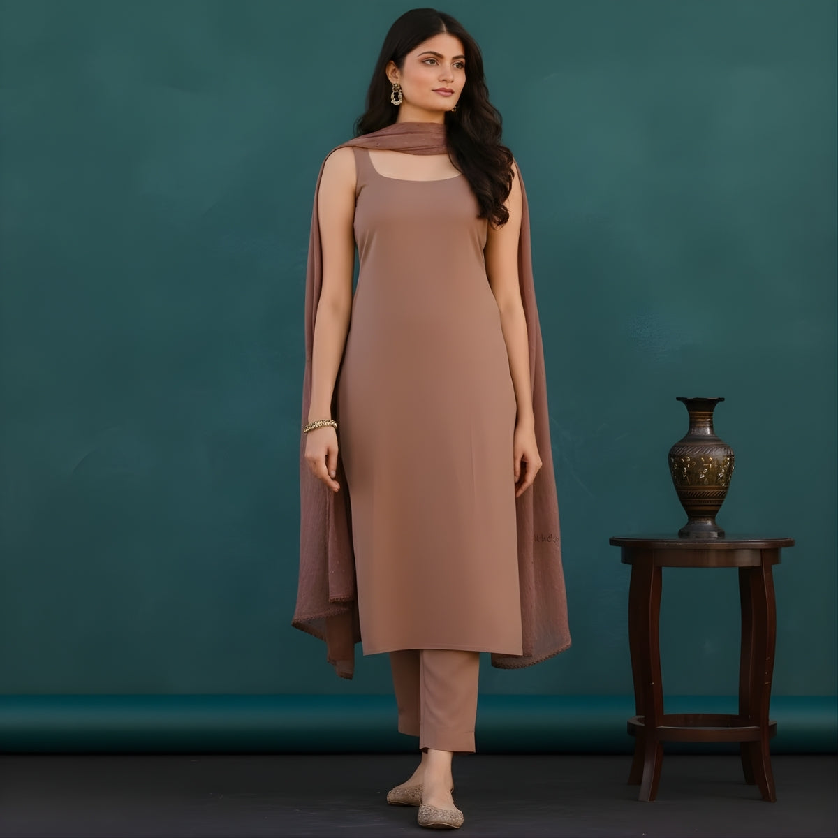 Women's Pack of 3 Pure Cotton Kurtis with Pant & Dupatta |C-018