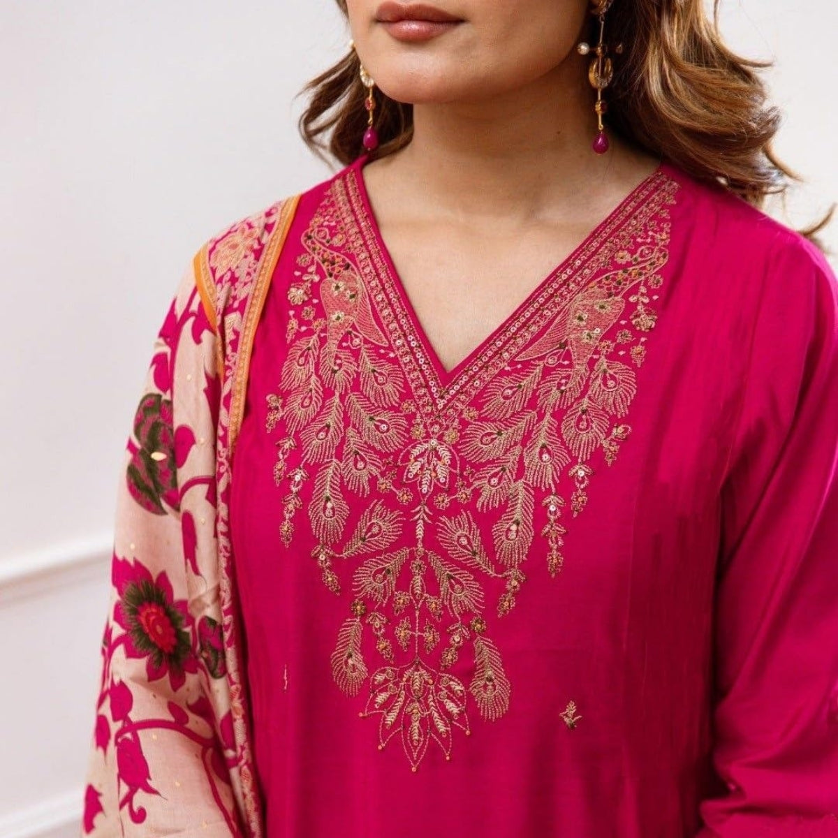 Pack of 2 Premium Cotton Kurtis with Plazzo Pant & Dupatta – Casual Ethnic| C-18