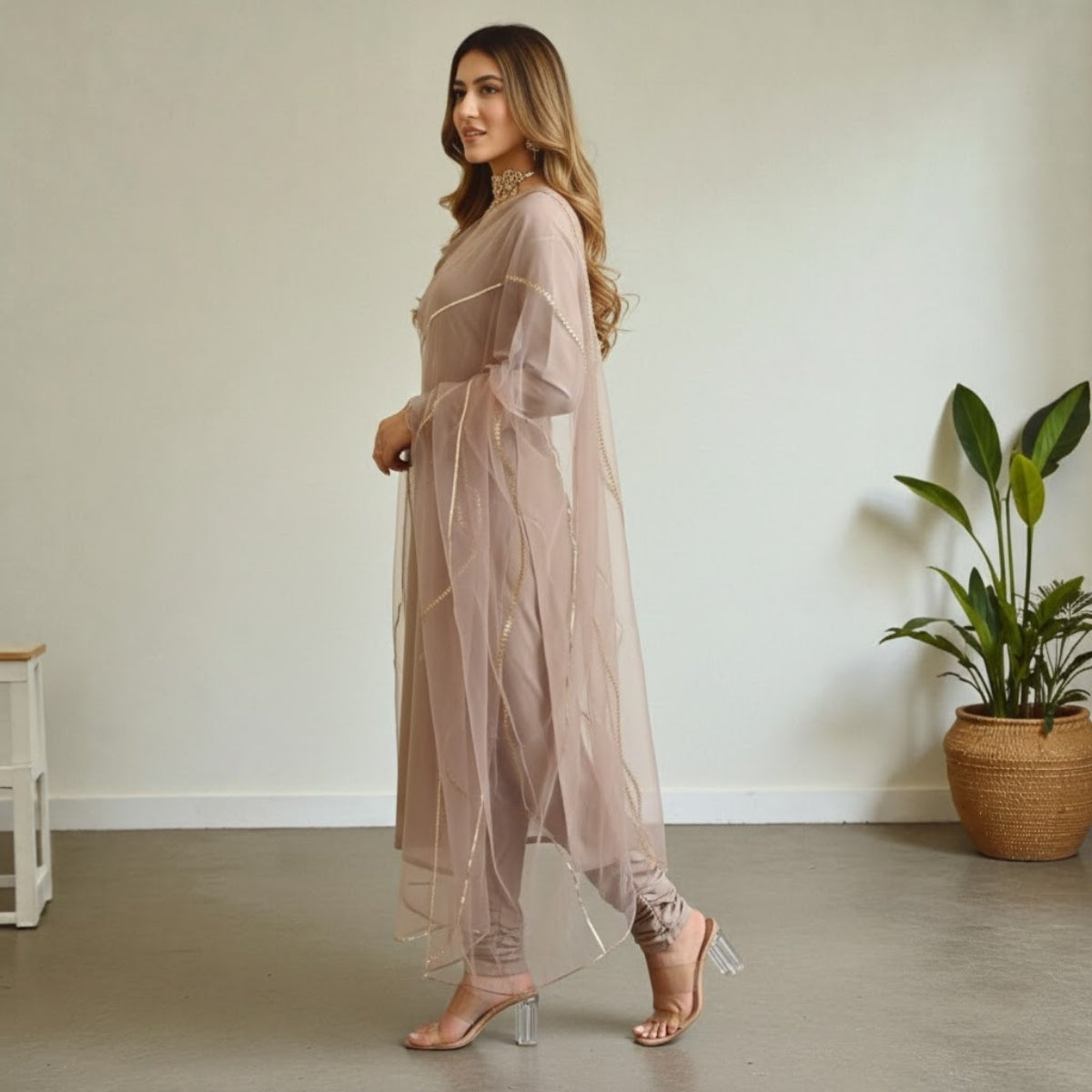 Women's Pack of 3 Pure Cotton Kurtis with Pant & Dupatta |C-013