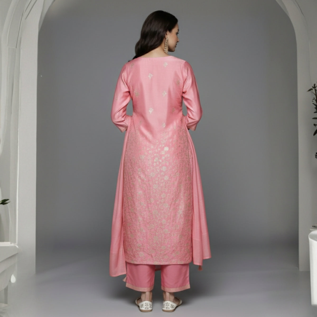 Pack of 2 Premium Cotton Kurtis with Pant & Dupatta – Casual Ethnic | C-08