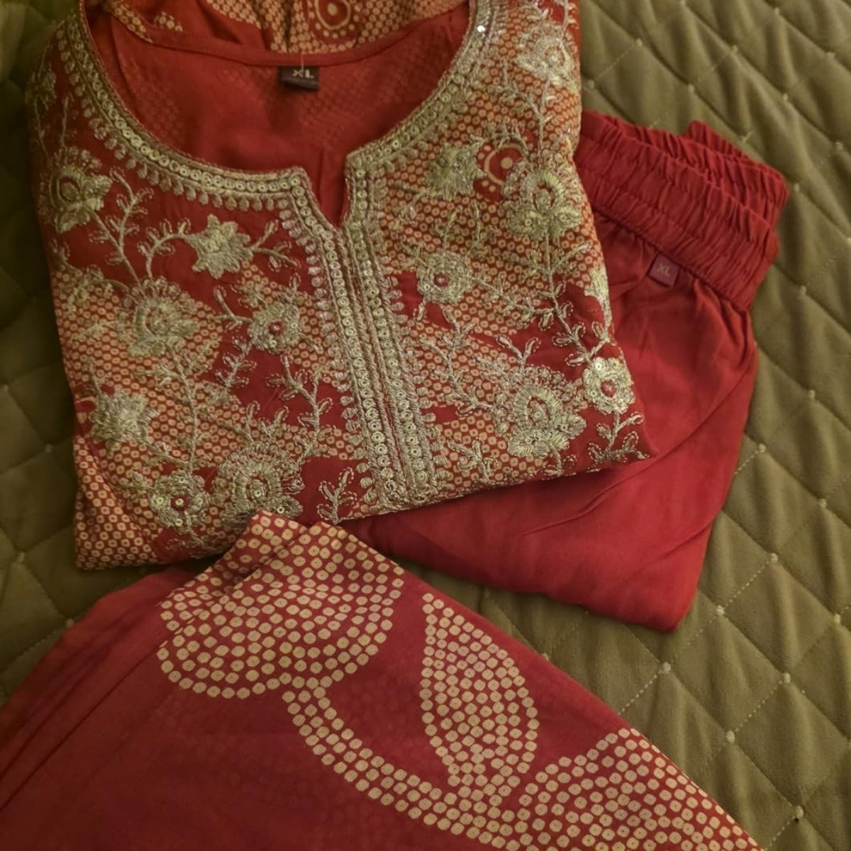 Pack of 2 Premium Cotton Kurtis with Pant & Dupatta – Casual Ethnic| C-20