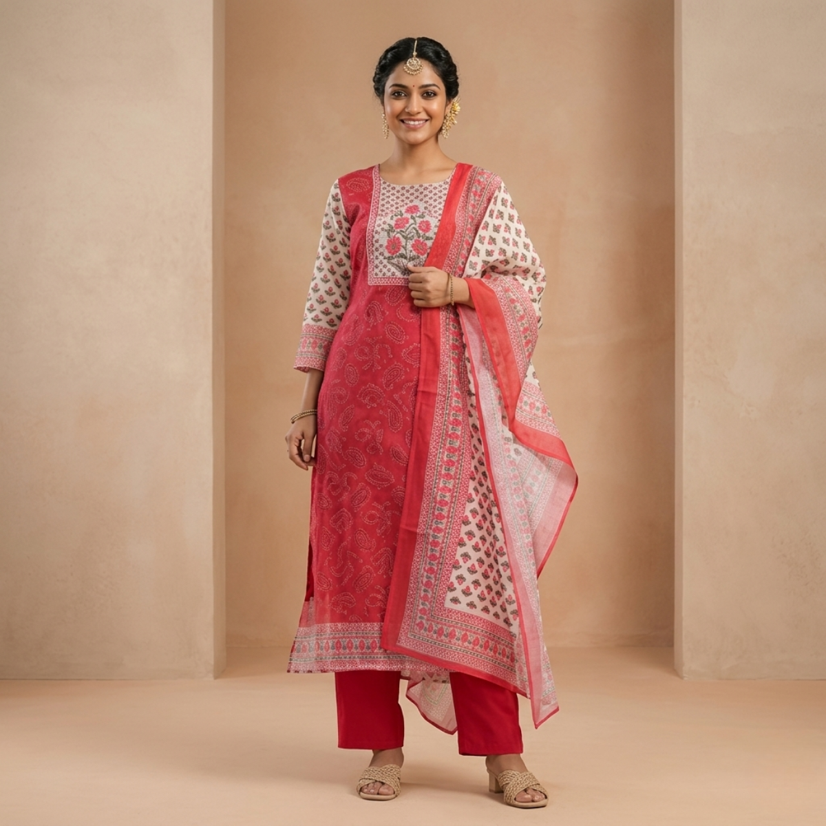 Pack Of 3 Kurta Set with Dupatta (KS-10)