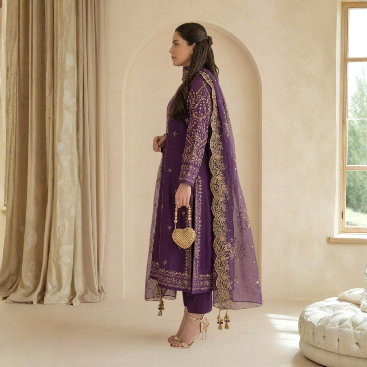 Women's Pack of 3 Pure Cotton Kurtas Pant Set & Dupatta |C-029